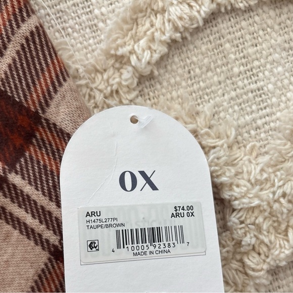 NWT Arula Paris Mini Skort Size 0X Plus Soft Flannel Plaid Zip Back Stretch Fall - Picture 3 of 5